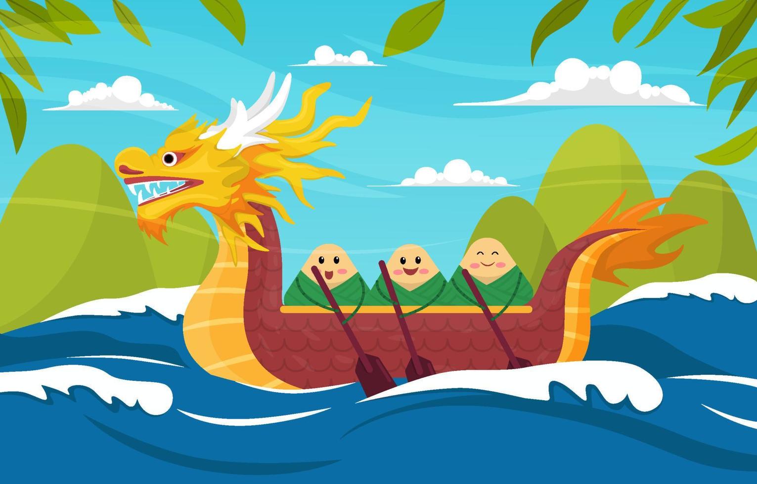 Dragon Boat Festival Background vector