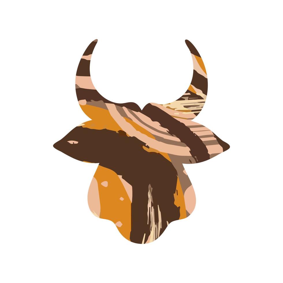 cow head vector illustration