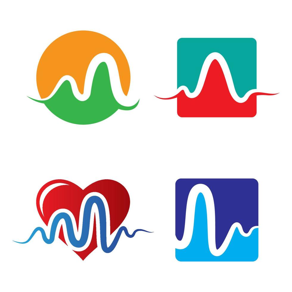 Pulse logo images vector
