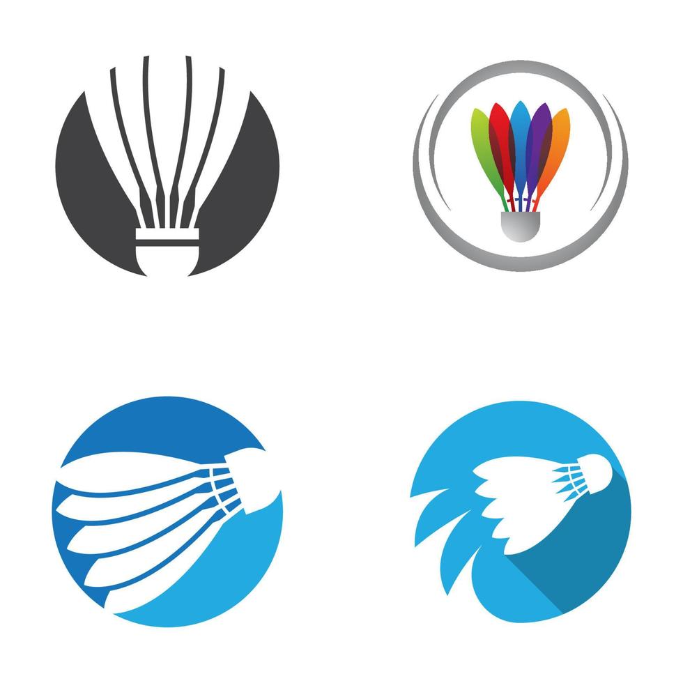 Badminton logo images  illustration vector