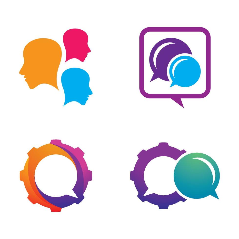 Speech bubble logo images vector