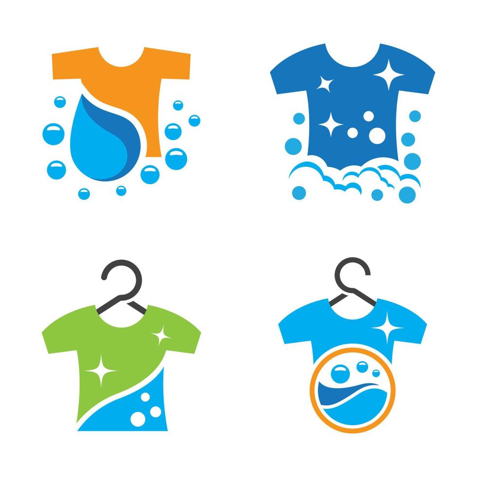 Ilustración de imágenes de logotipo de lavandería vector