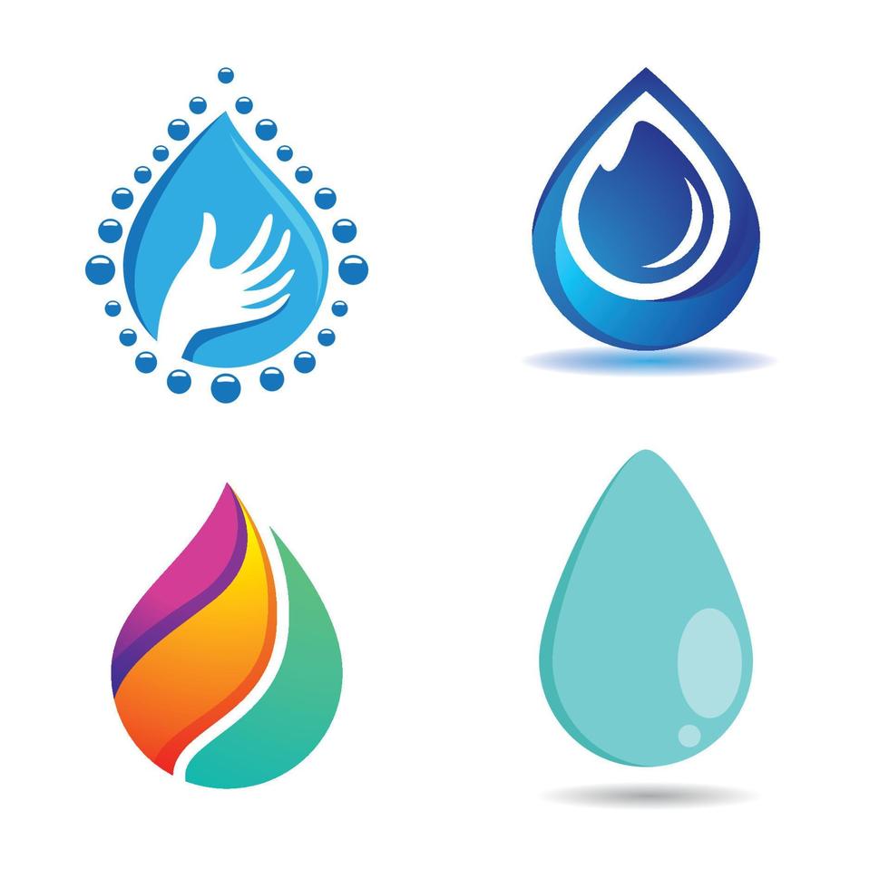 Water drop logo images vector