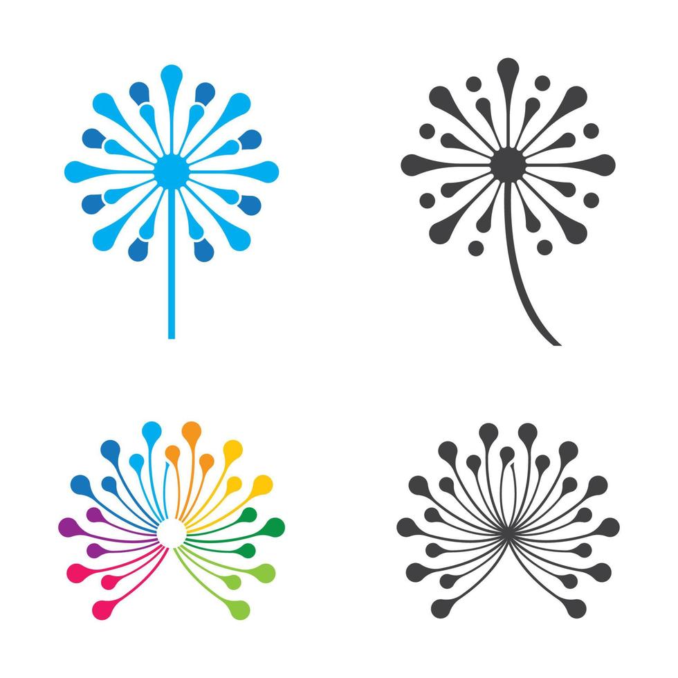 Dandelion symbol vector icon