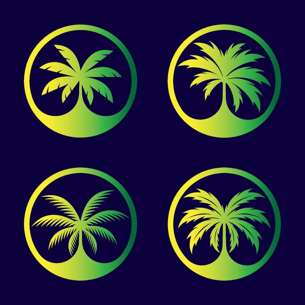 Palm tree logo images illustration vector