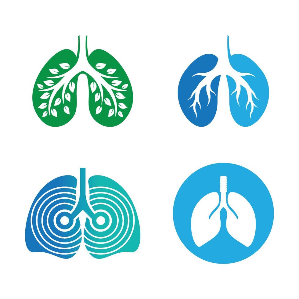 Lung logo images design vector