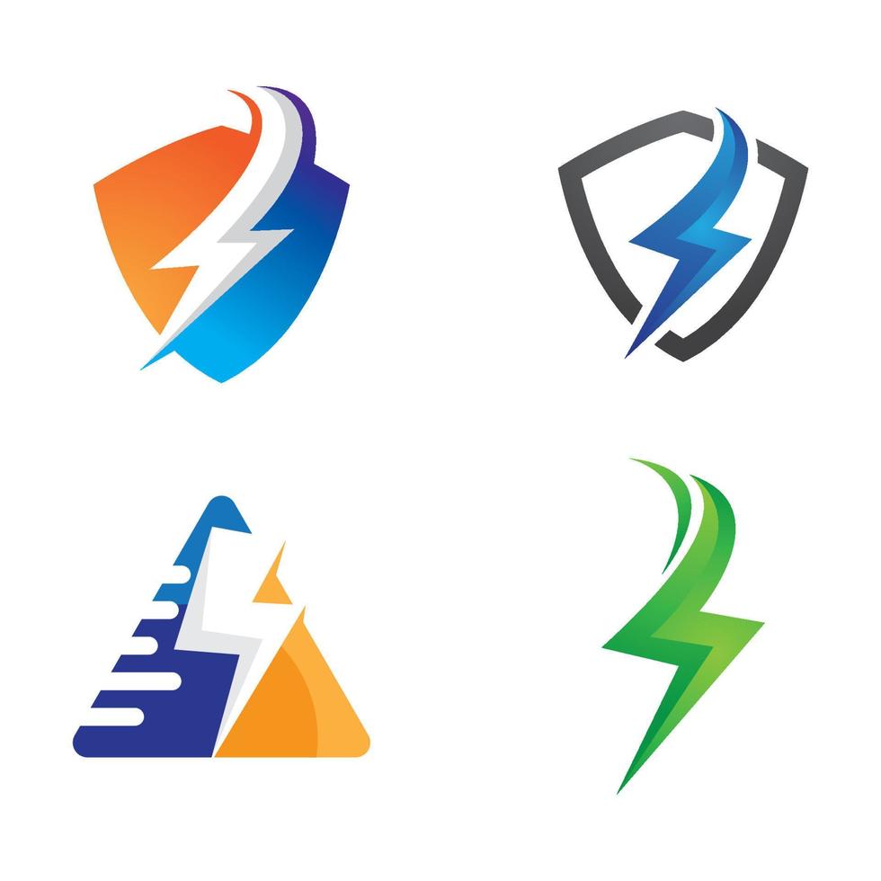 Lightning logo images vector