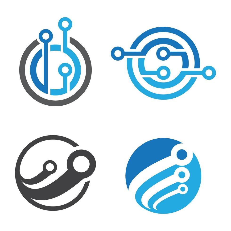Technology logo images illustration vector