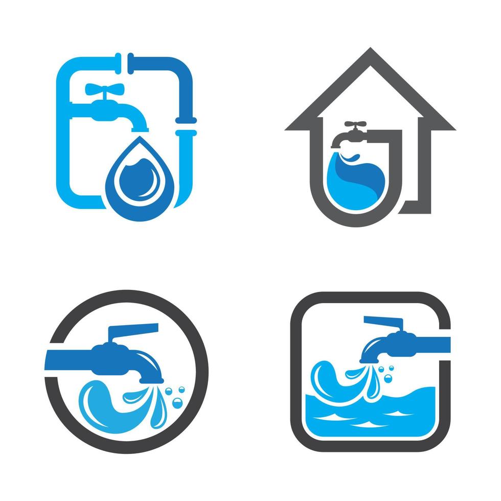 Plumbing logo images vector