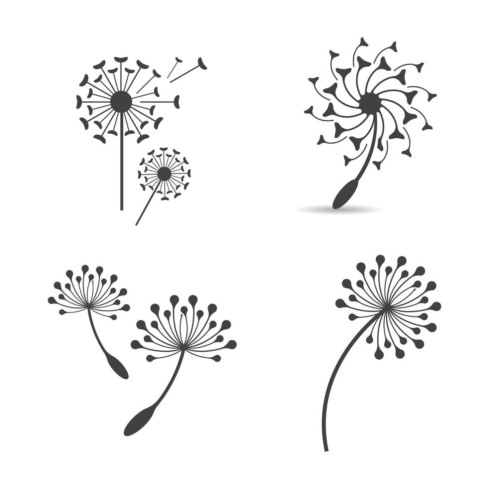 Dandelion symbol vector icon