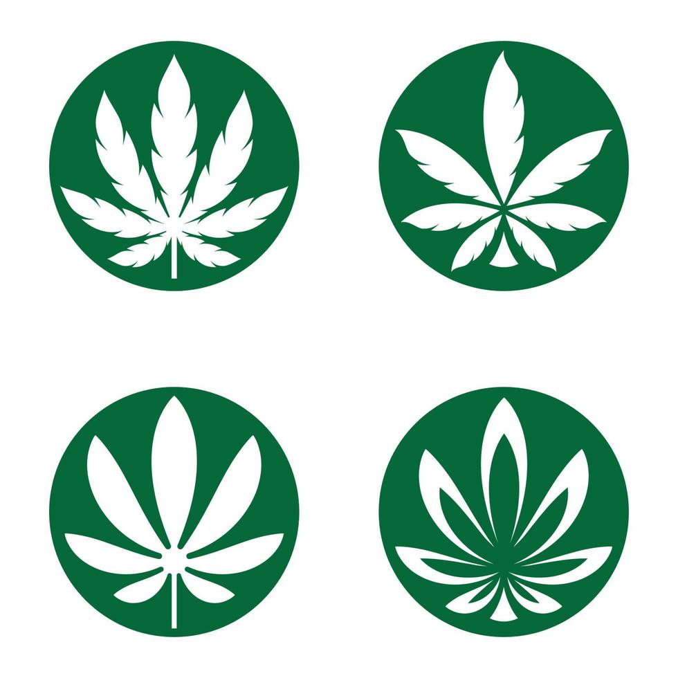 Ilustración de imágenes de logotipo de cannabis vector