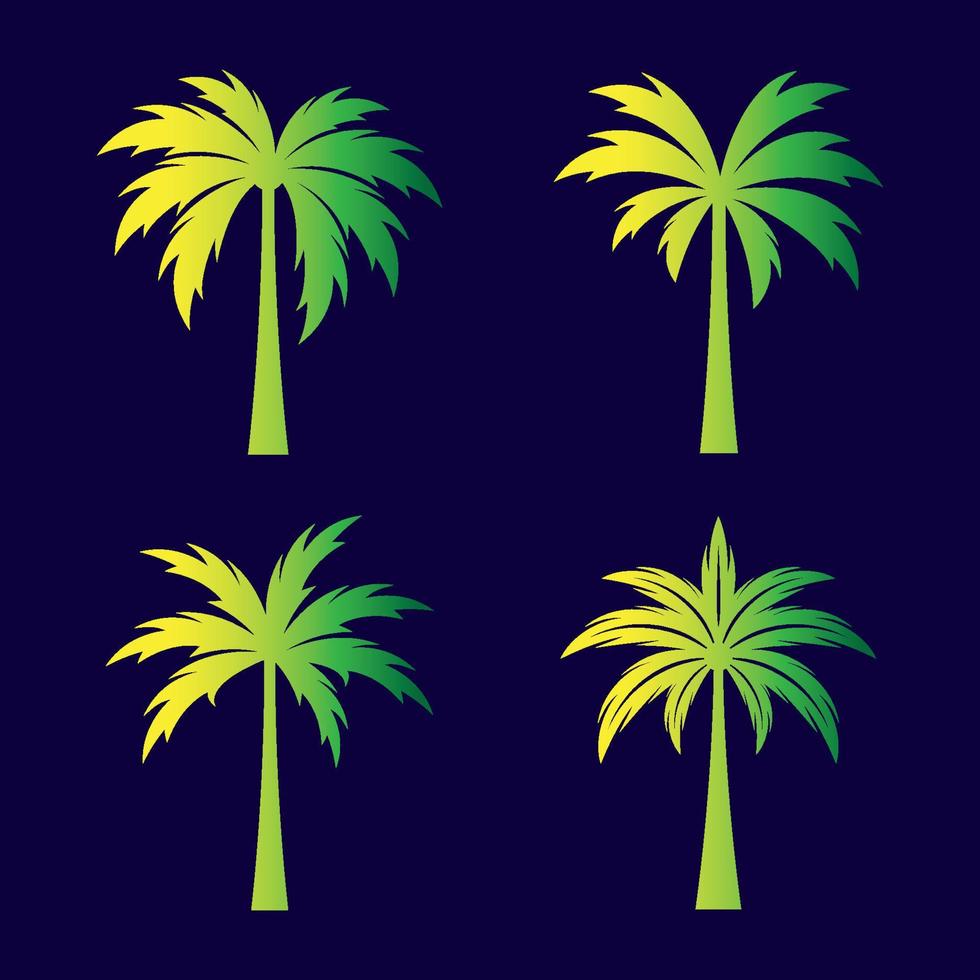 Palm tree logo images illustration vector