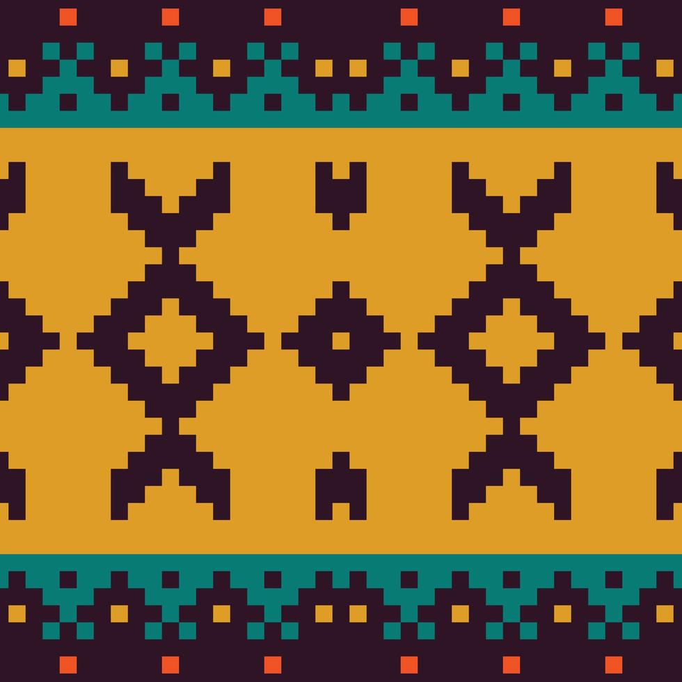 vector patrón tribal sin fisuras. textura de tela africana de frontera étnica. bordado de punto tradicional. diseño para textura de impresión. fondo de borde para papel tapiz, papel de regalo