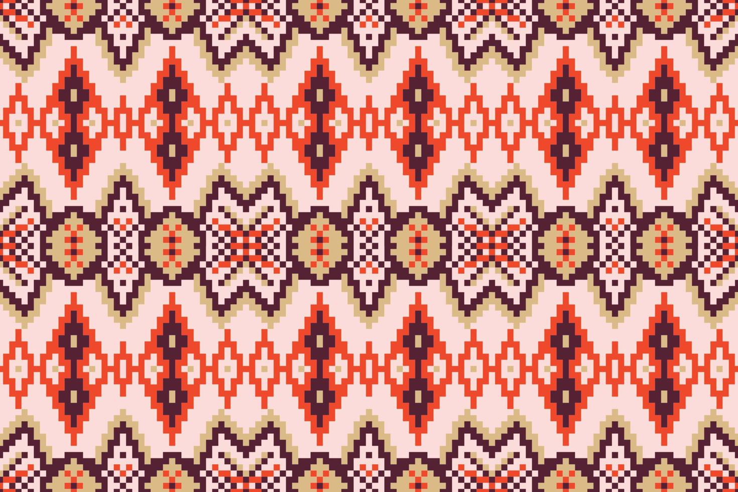 Aztec Geometric ethnic seamless pattern design.  Fabric Pan African Color Seamless ornament chevron textile decoration wallpaper. Tribal boho turkey African American traditional embroidery background vector