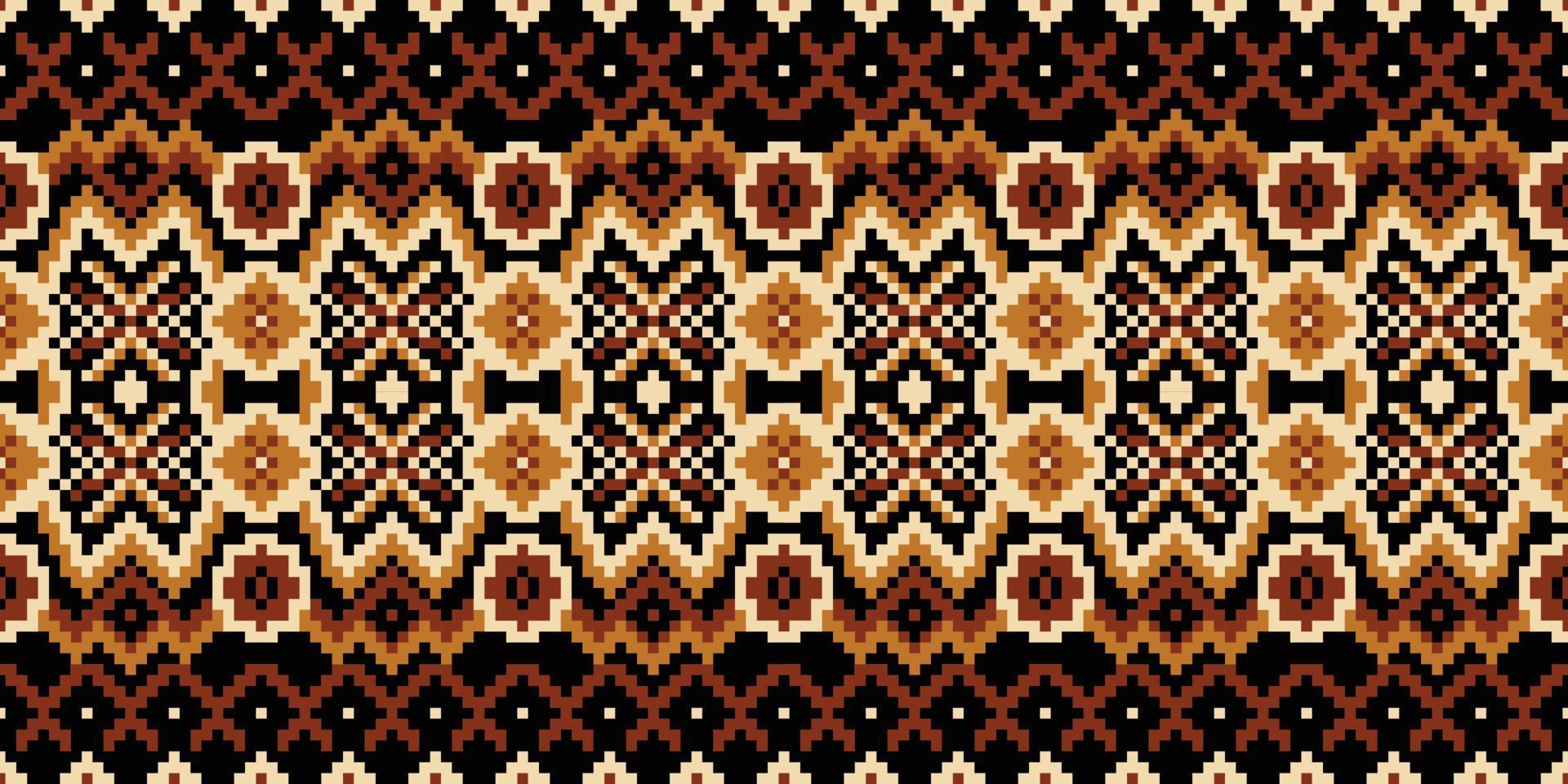 Navajo Nation Ethnic boho pattern with geometric in bright colors. Design for carpet, wallpaper, clothing, wrapping, batik, fabric, Vector illustration embroidery style in Ethnic themes.