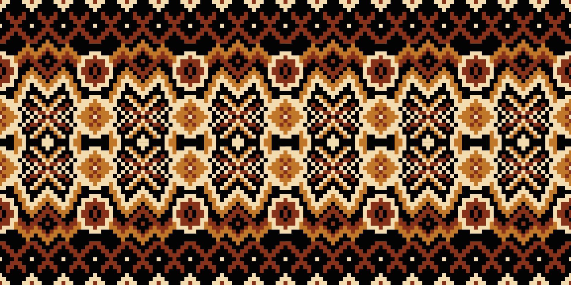 Navajo Nation Ethnic boho pattern with geometric in bright colors. Design for carpet, wallpaper, clothing, wrapping, batik, fabric, Vector illustration embroidery style in Ethnic themes.