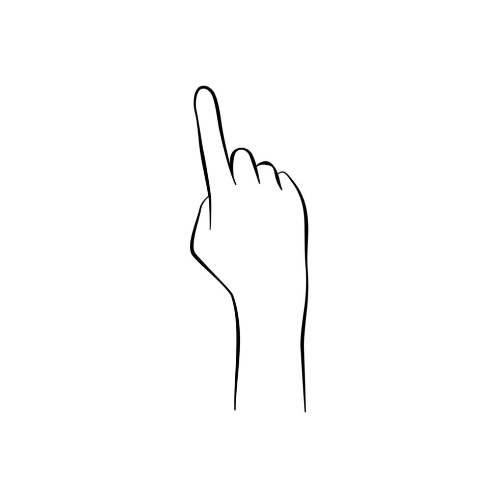 Vector illustration Hands pose element. Make a symbolic gesture point.