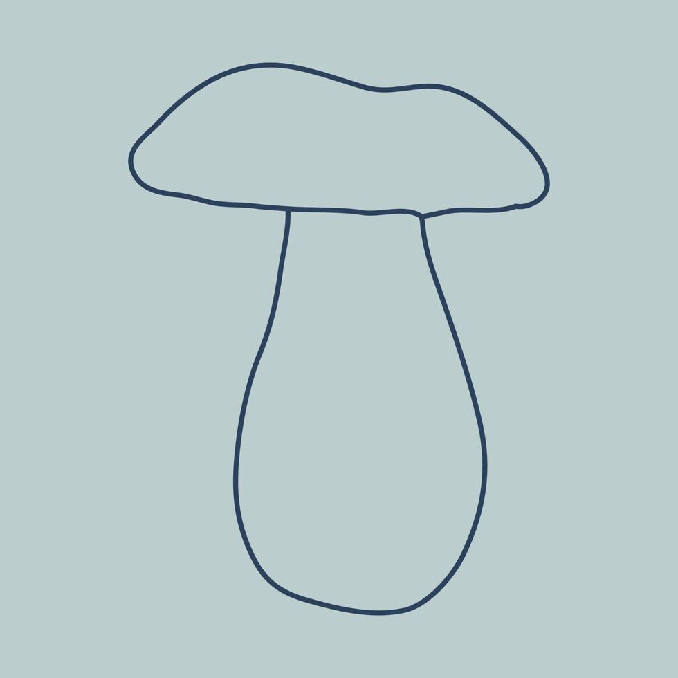Mushroom Doodle pattern. Hand drawn sketch. vector