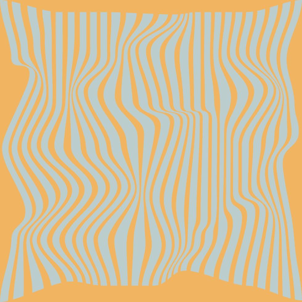 líneas distorsionadas. patrón de ilusión óptica. papel pintado de arte óptico. patrón de rayas de líneas horizontales o fondo con efecto de distorsión ondulada. vector