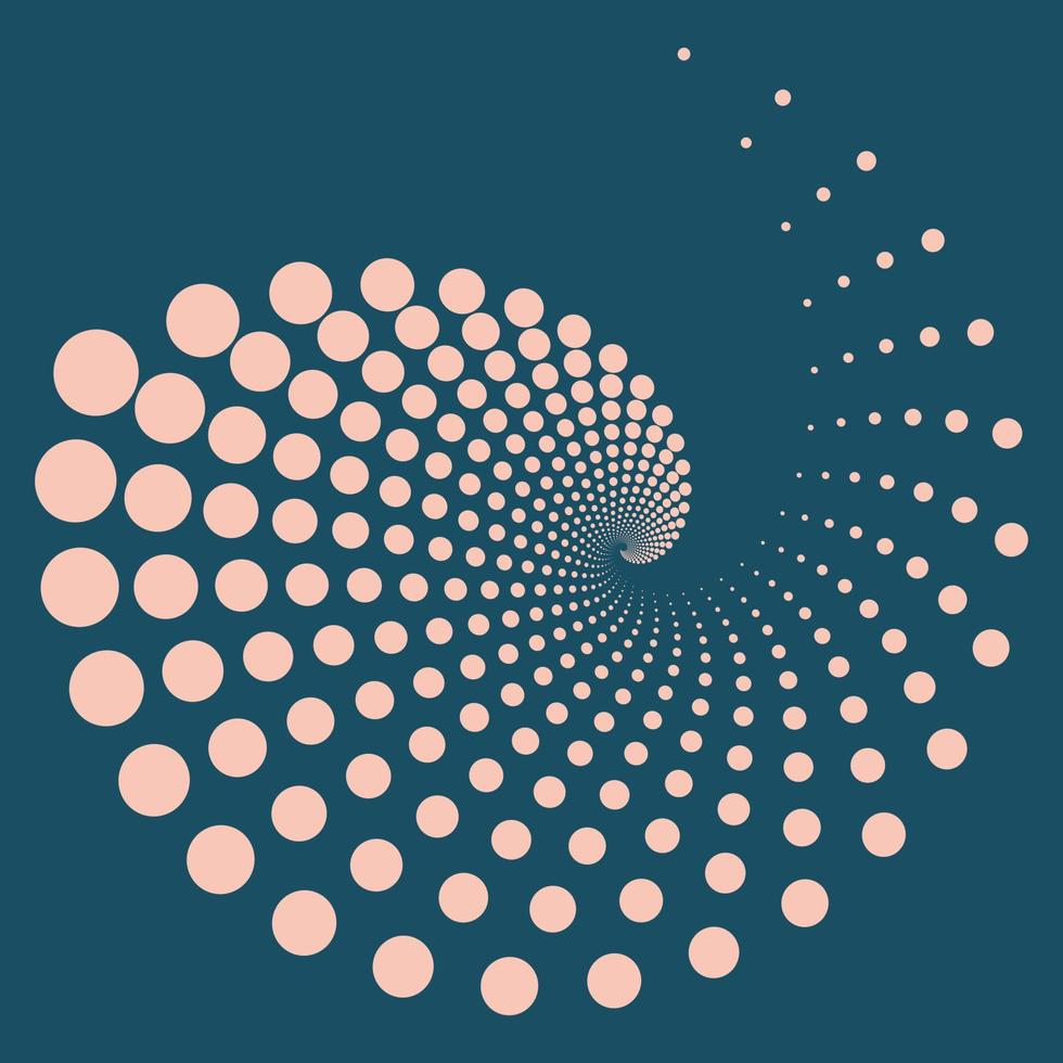 Optical illusion wallpaper. Halftone dotted background. Halftone effect vector pattern. Circle dots. Optical art logo.