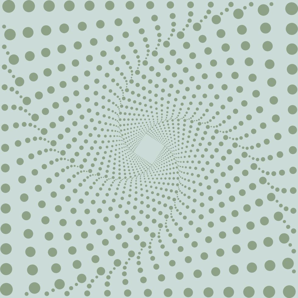 Abstract green background made of halftone dots. Optical illusion pattern. Optical art wallpaper. vector