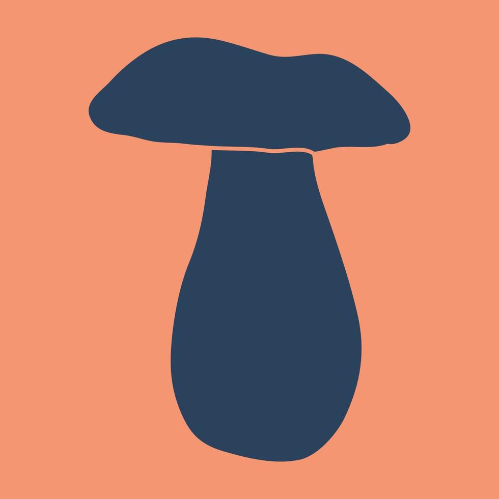 Mushroom silhouette pattern. Doodle mushroom background. Hand drawn sketch. vector