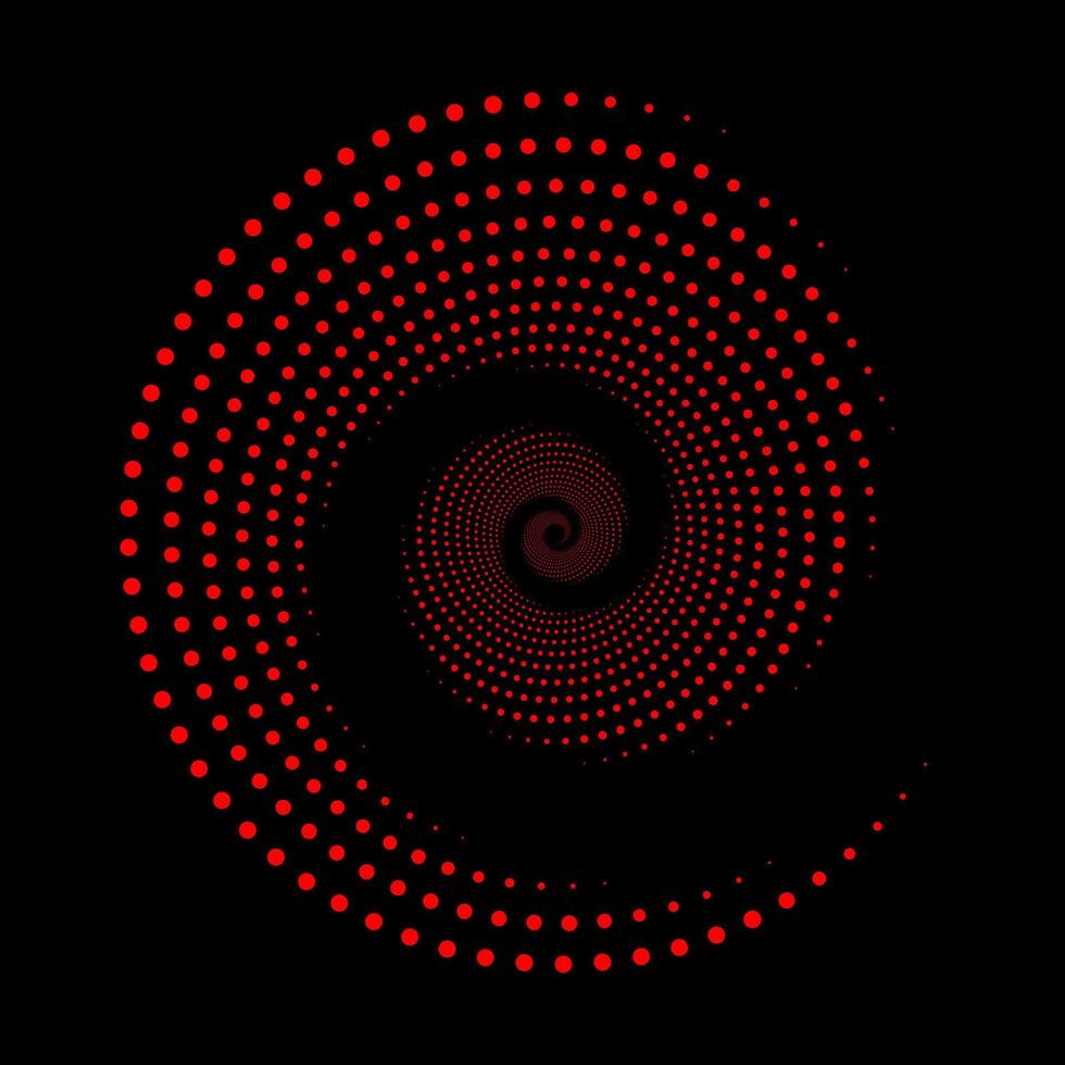 Optical illusion. Abstract monochrome background. Optical art wallpaper. Design spiral dots backdrop. vector
