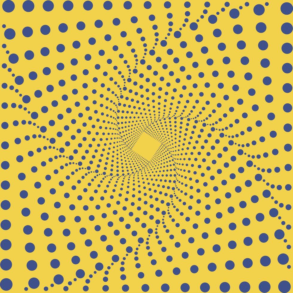 Abstract dotted vector background. Op art. Halftone effect. Optical illusion.