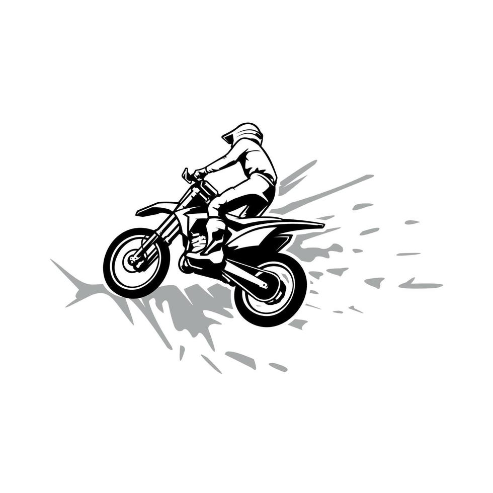 vector de ilustración de aventura de senderos de motocross