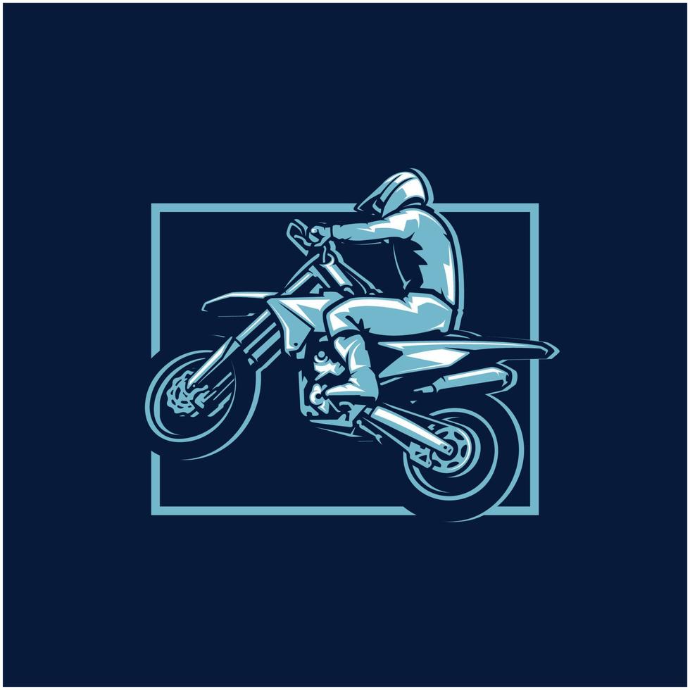 vector de ilustración de deporte de moto de motocross