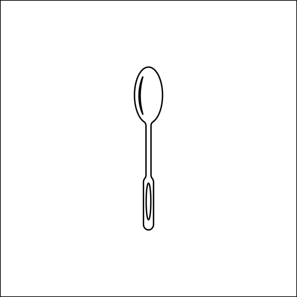 imagen de ilustración de vector de icono de cuchara y tenedor