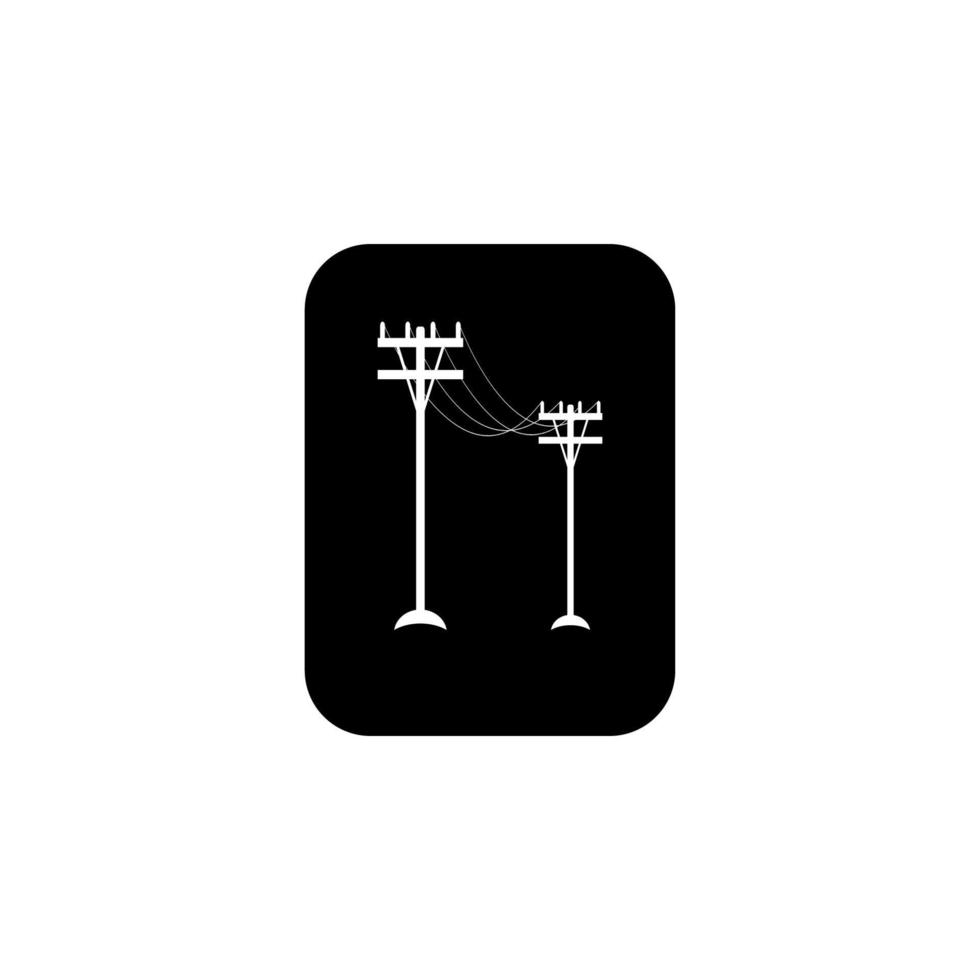 dibujo vectorial del icono del poste de energía vector