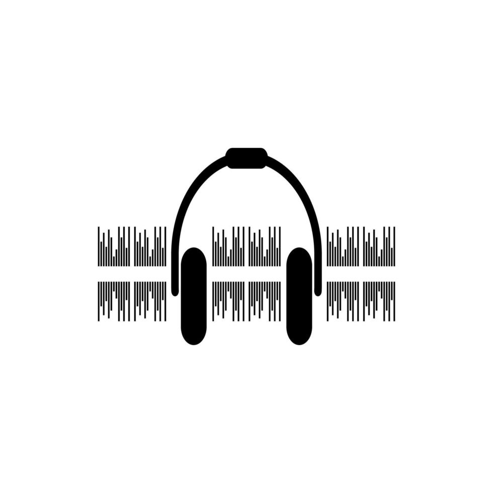 headset icon vector design