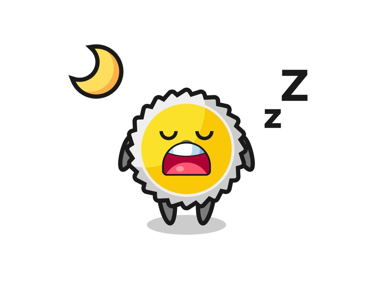 saw blade character illustration sleeping at night vector