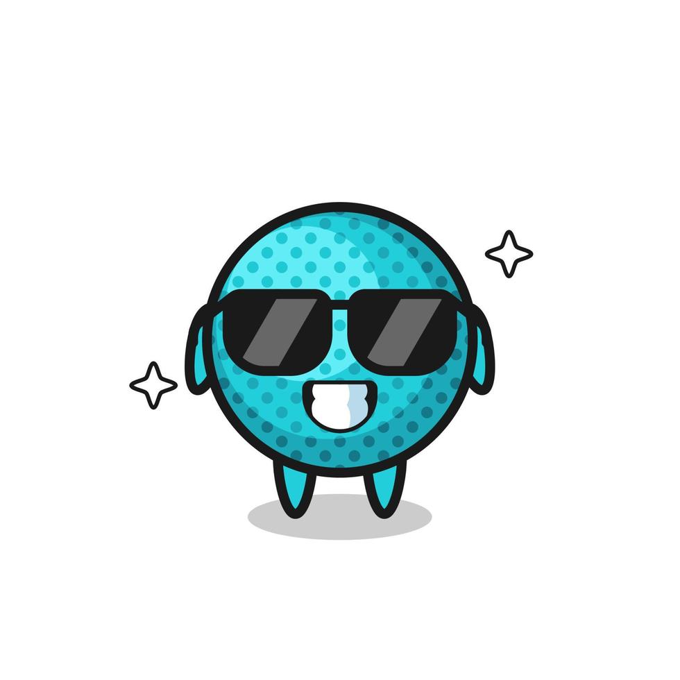 Cartoon mascot of spiky ball with cool gesture vector