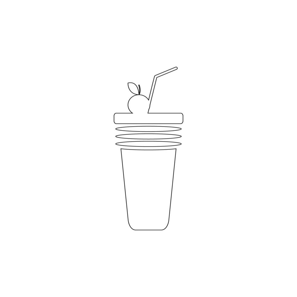 iconos de jugo de bebida de hielo vector