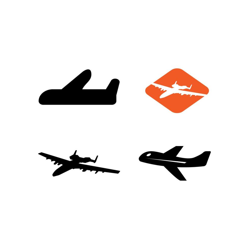 icono de avión vector logo ilustración