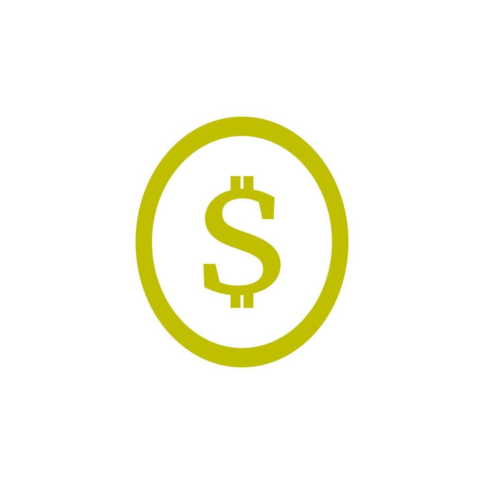 dólar, símbolo, logotipo, vector, ilustración vector