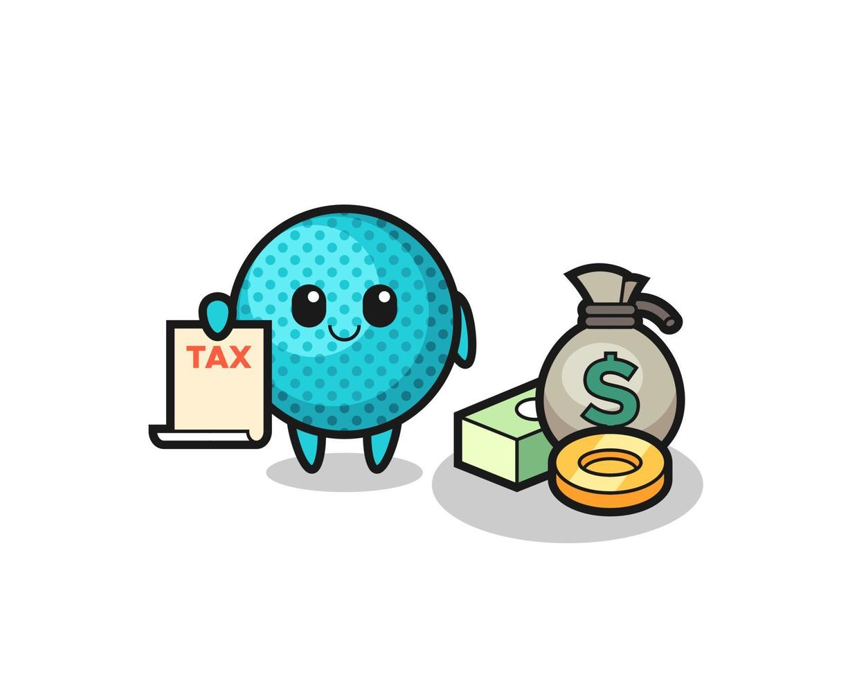 Character cartoon of spiky ball as a accountant vector