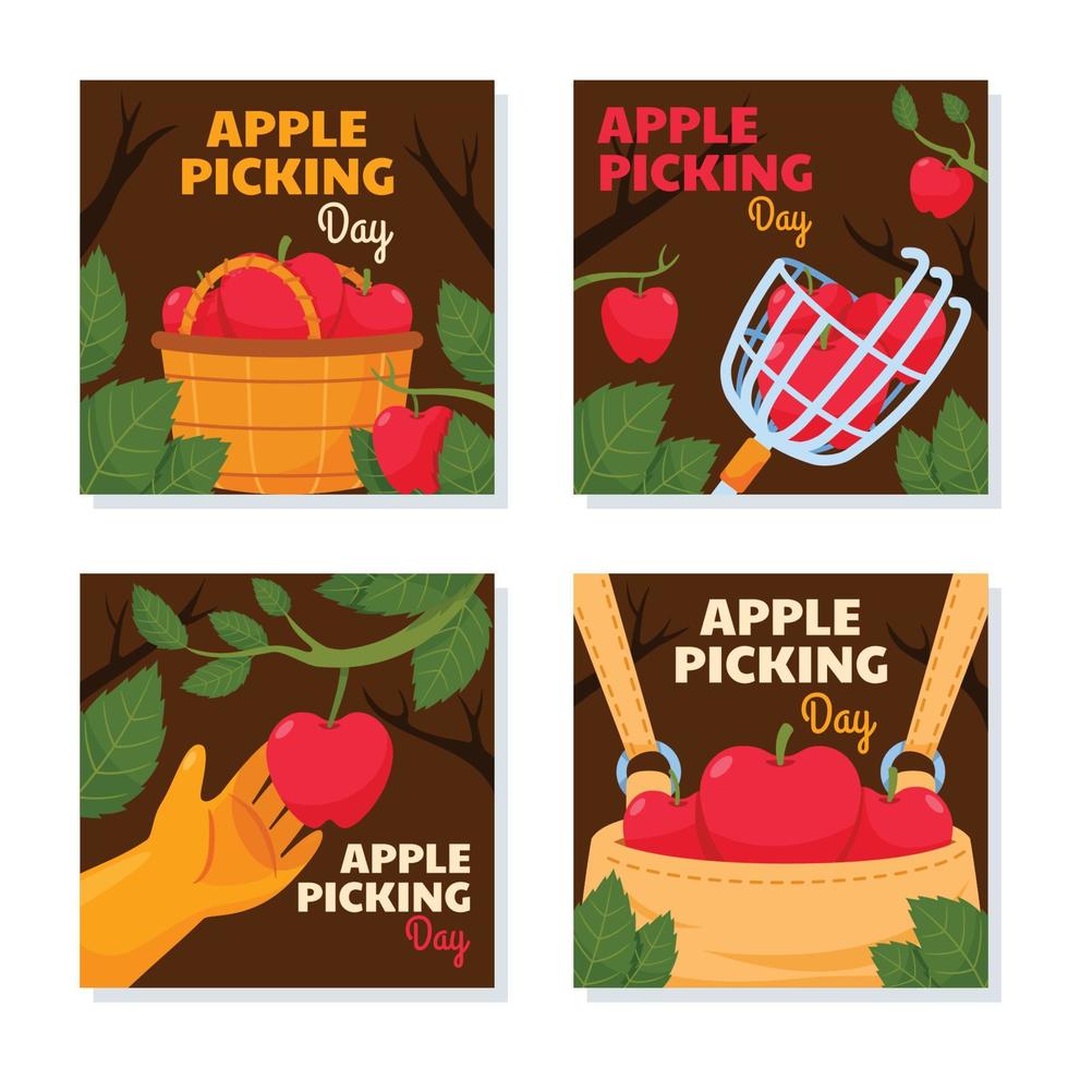 Day To Apple Picking vector