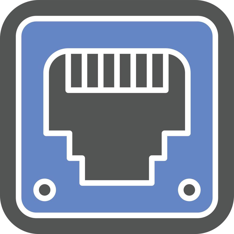 estilo de icono de ethernet vector