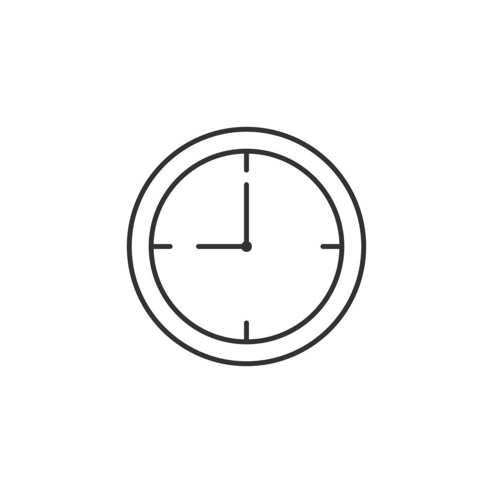 Clock icon with line style vector