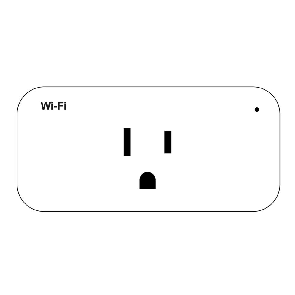 Wi-Fi US smart one socket concept icon vector
