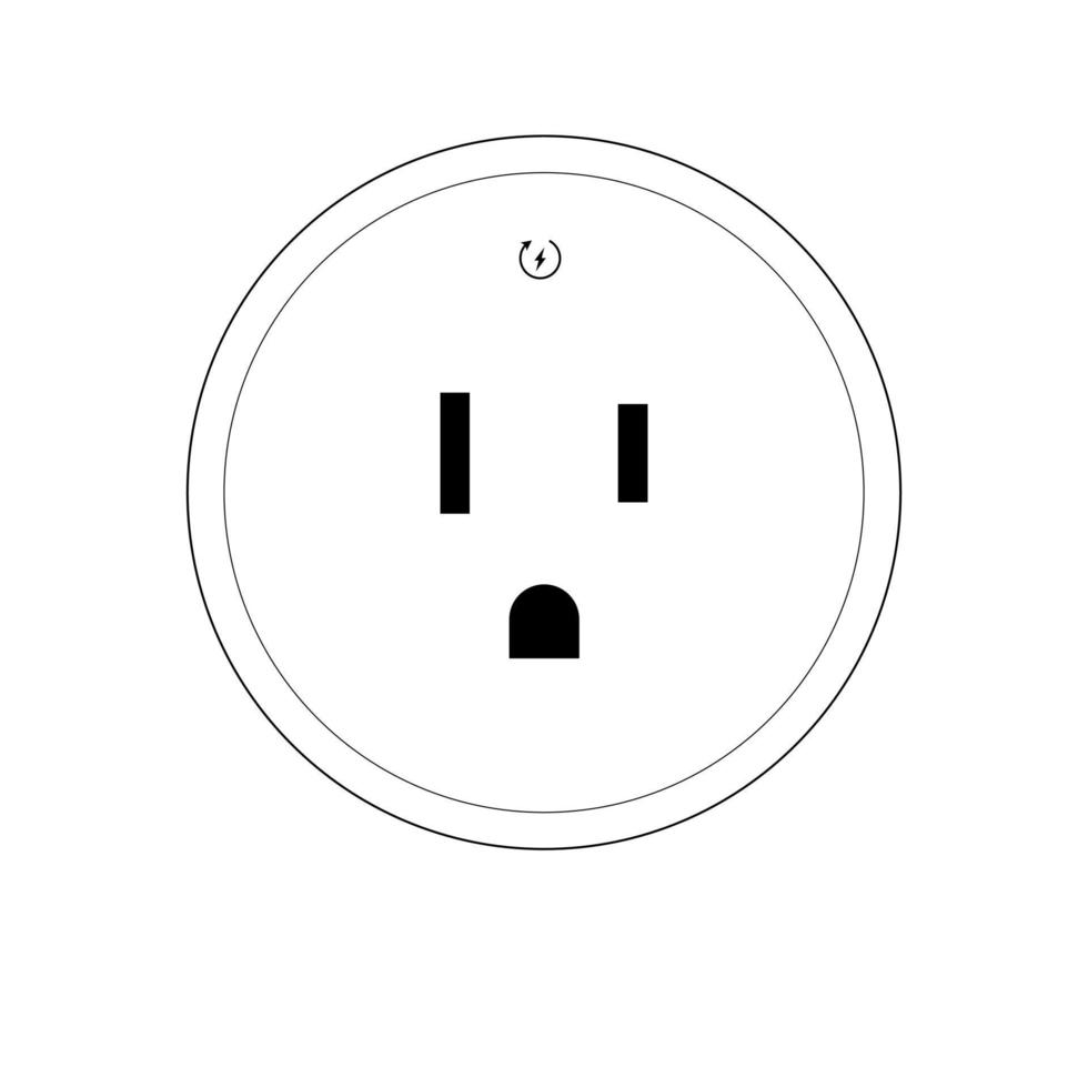 Wi-Fi US smart socket concept icon vector