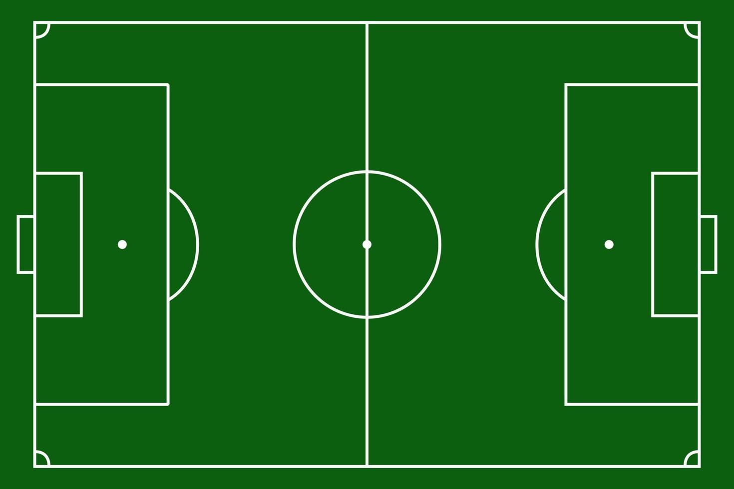 Football soccer field vector illustration. Coach table for tactic presentation for players
