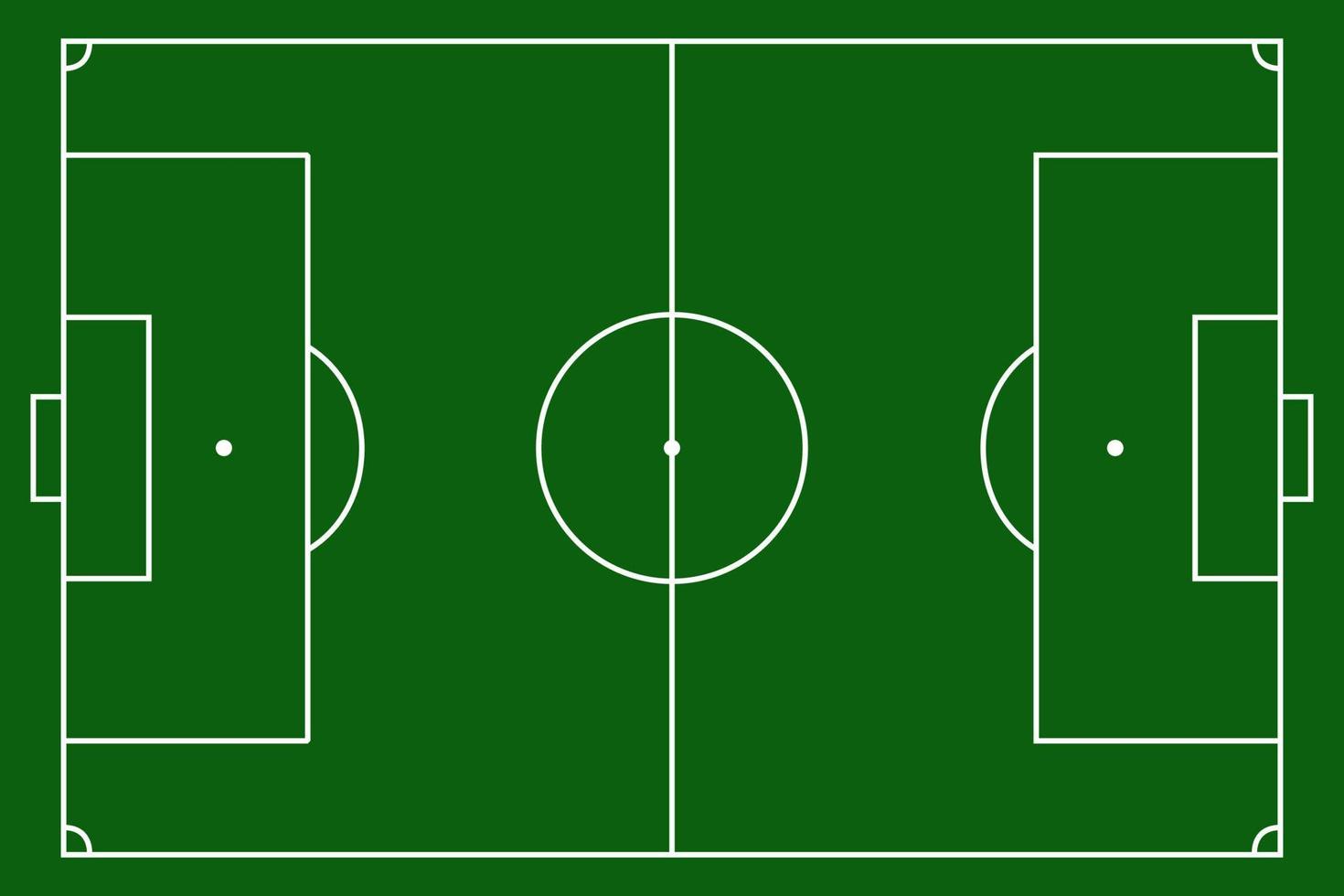 Football soccer field vector illustration. Coach table for tactic presentation for players