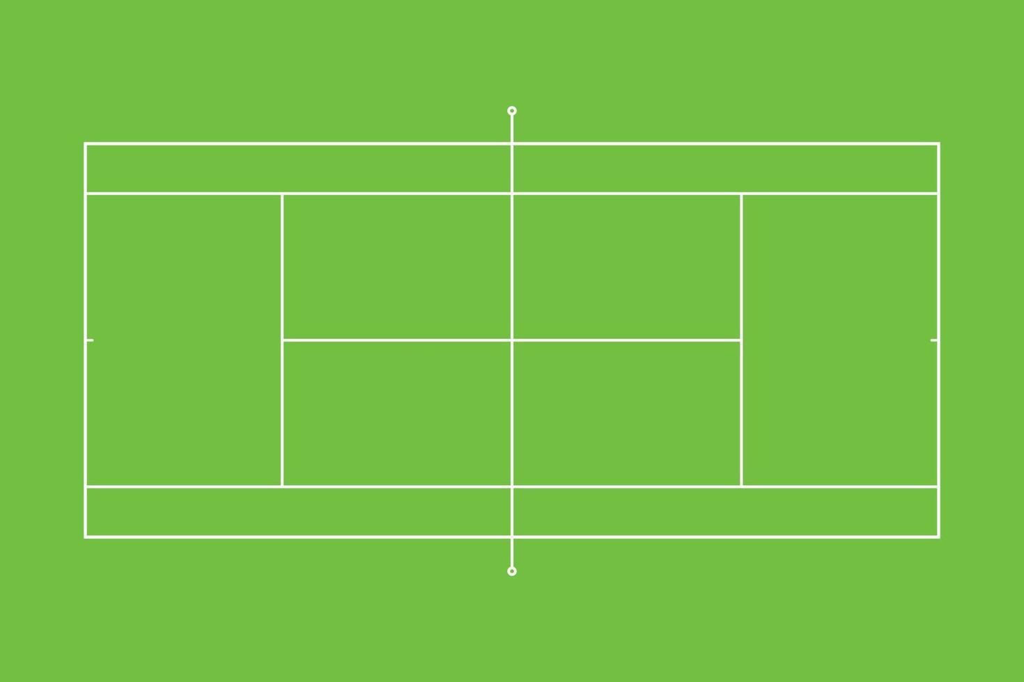 Tennis court green field Template tennis court with lines. vector