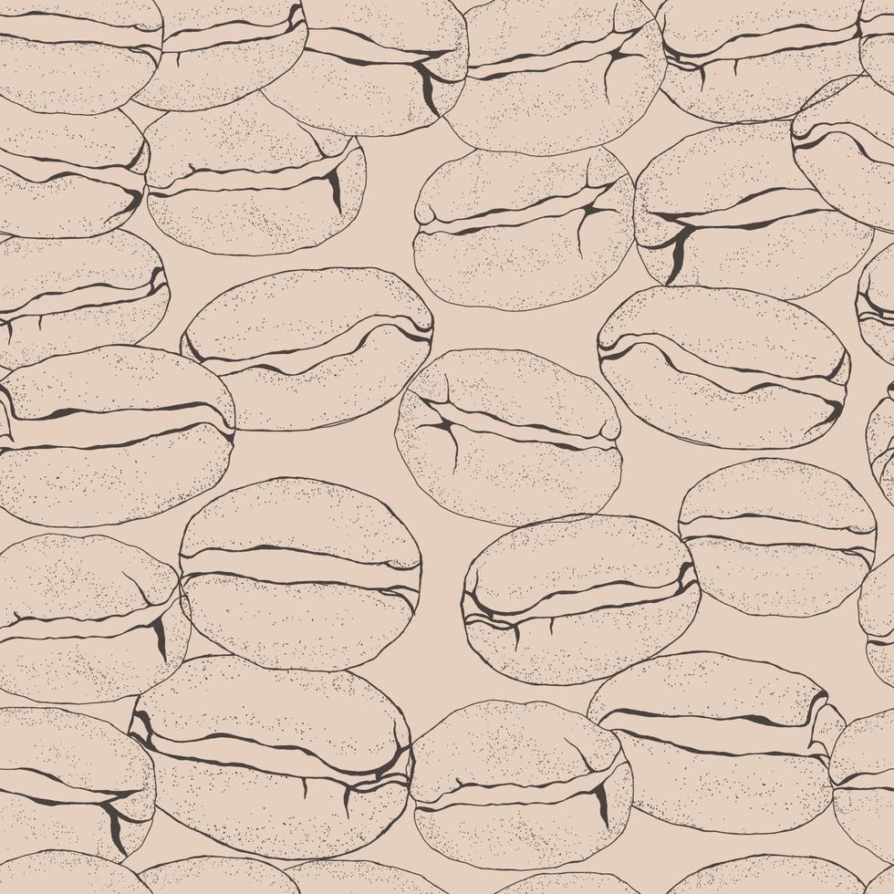 Coffee beans seamless vector pattern design