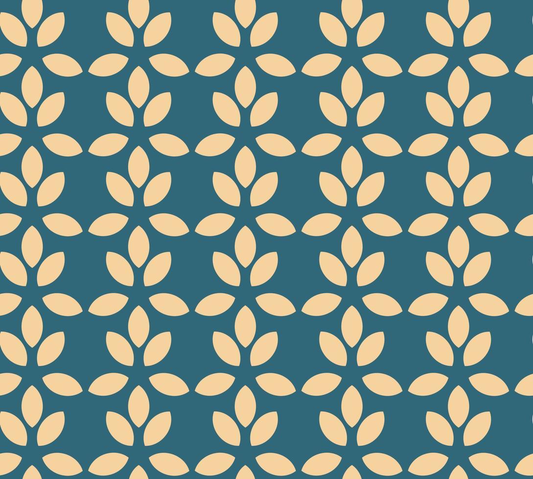 Seamless decorative golden pattern on an emerald background, floral ornament in Japanese style. Modern linear art illustrations for wallpapers, flyers, covers, banners, backgrounds vector