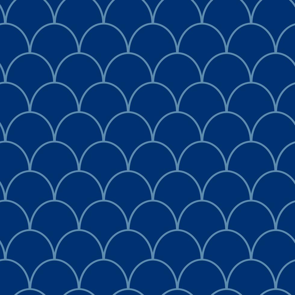 Seamless vector geometric pattern in Japanese style. Modern illustrations of blue linear art for wallpaper, flyers, covers, banners, minimalistic decorations, backgrounds.